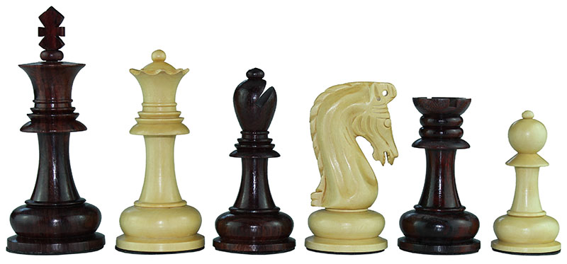 Schachfiguren Dragon Rosenholz