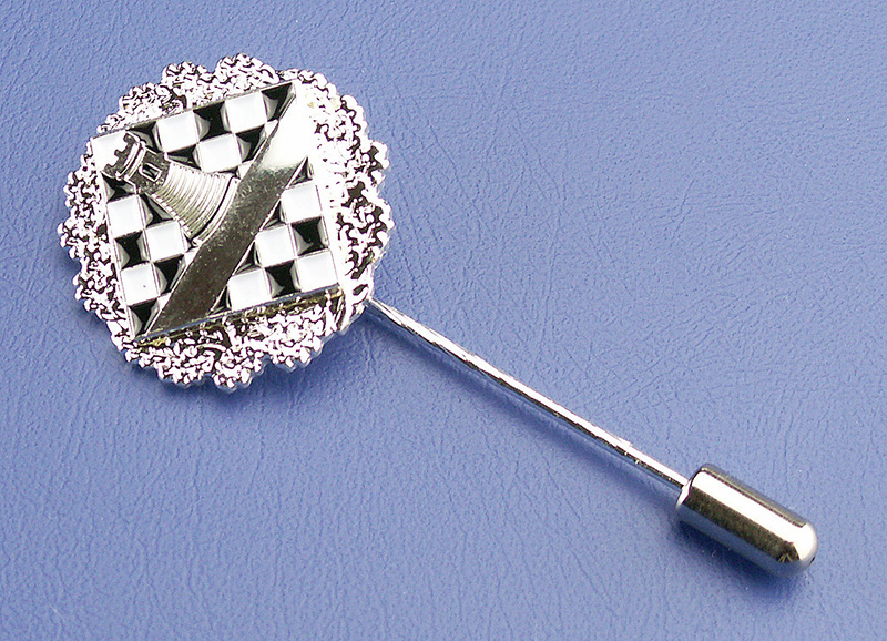 Anstecknadel-Turm-Silber Anstecknadel mit Schachbrett und Schachfigur