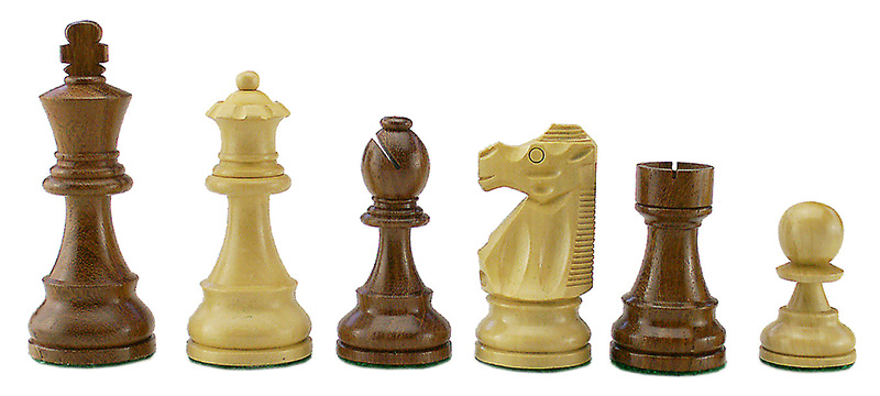 Schachfiguren Franzosen 95 DD  - Holzkasten