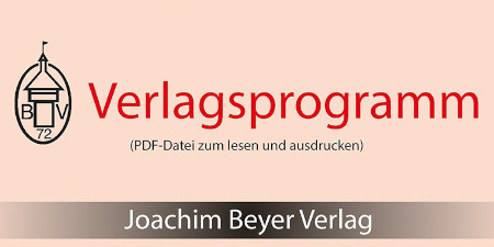 Logo und Verlagsprogramm des Joachim Beyer Verlags (PDF)