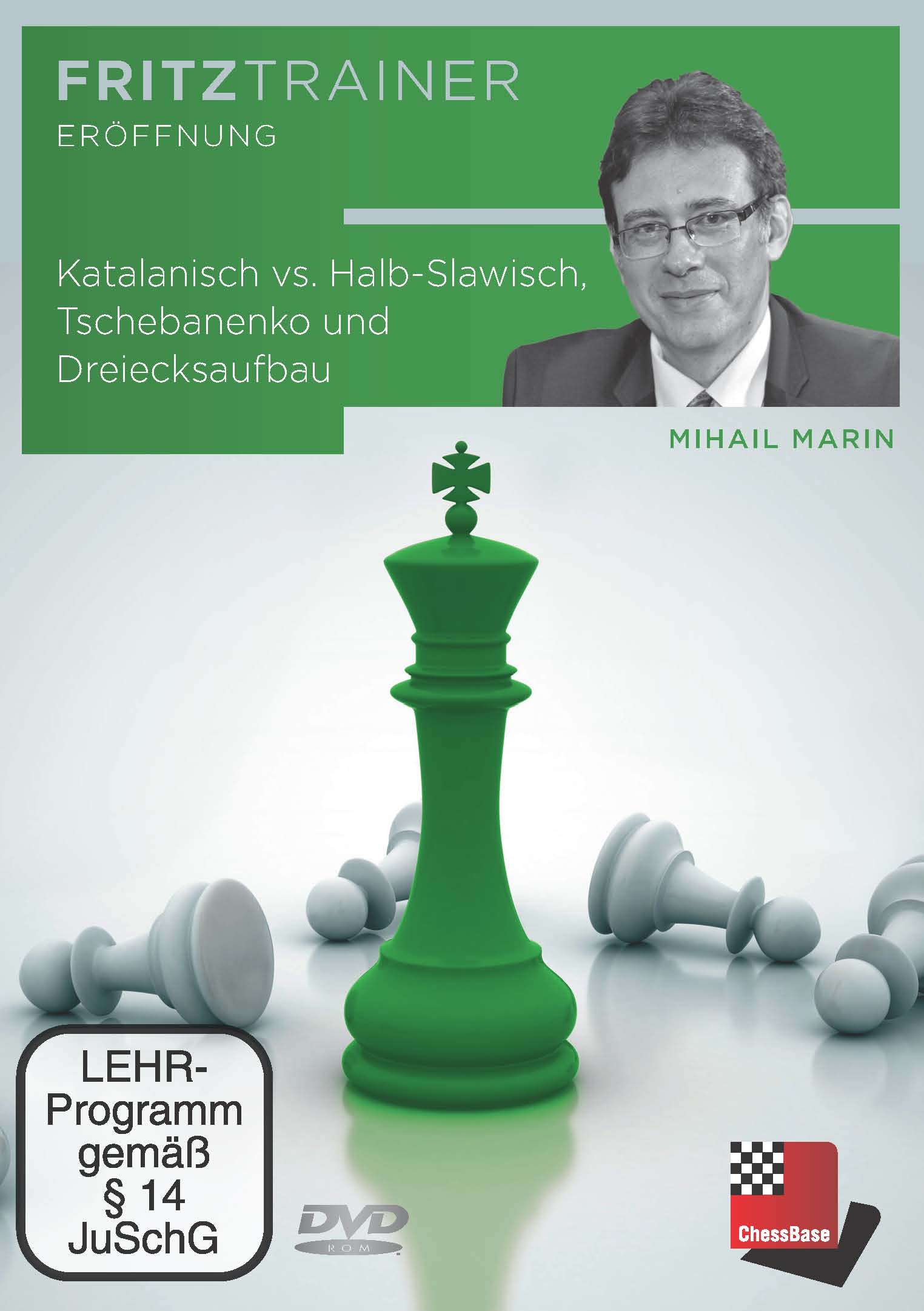 DVD-Cover mit grünem König und umgeworfenen Schachfiguren