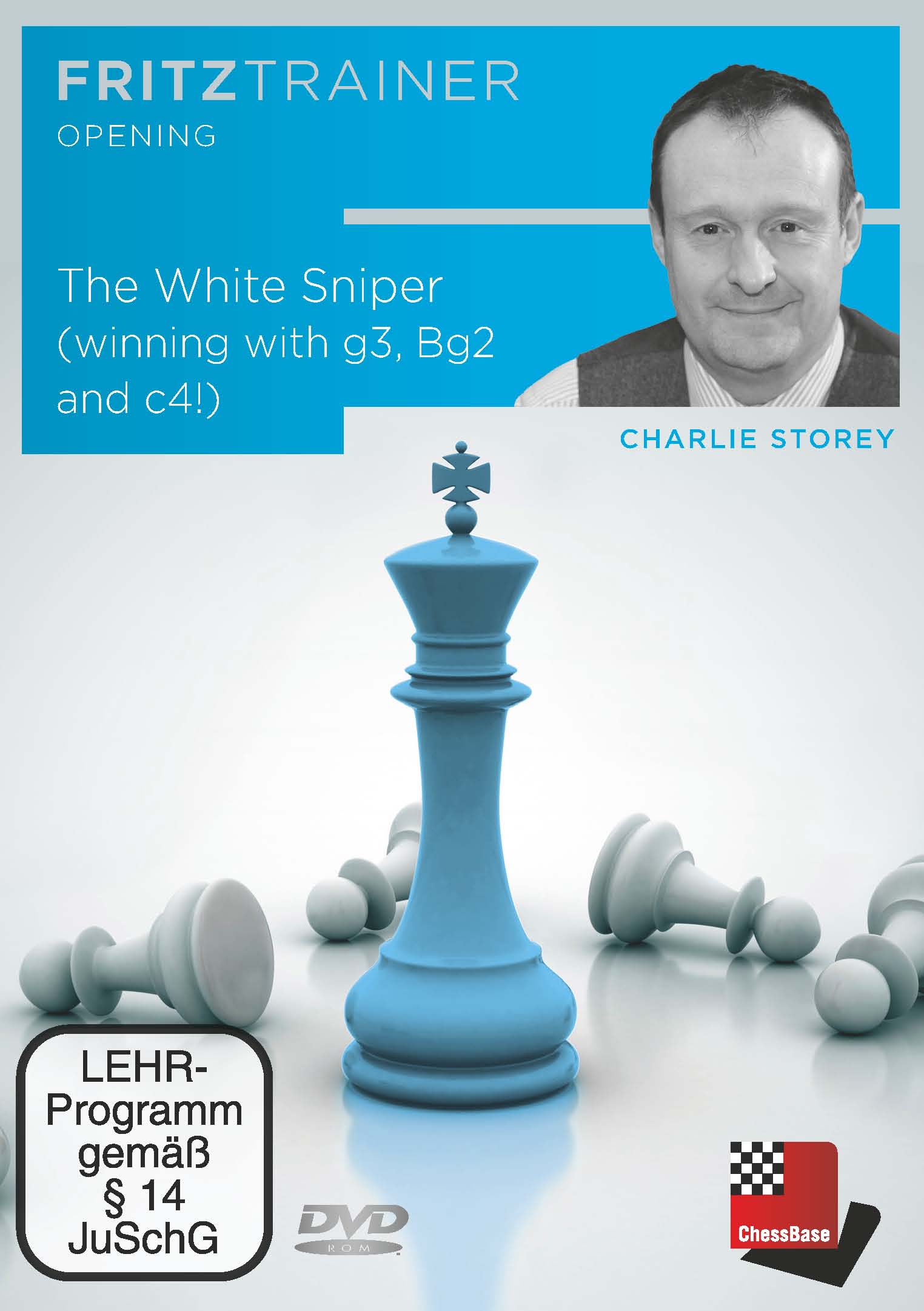 DVD-Cover: Blauer König und umgefallene Schachfiguren