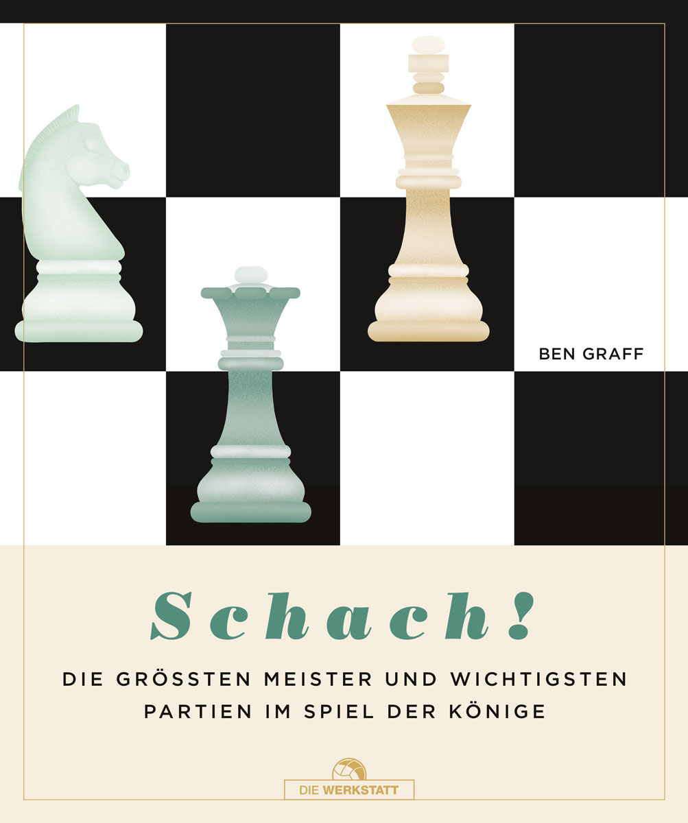 Graff: Schach! Cover des Schachbuchs 'Schach!' mit Springer, König und Dame