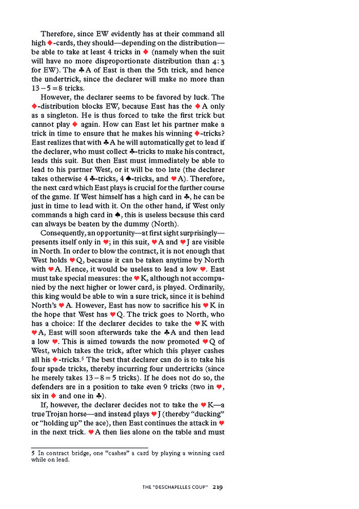 Lasker-Negele_Seite_12 Buchseite mit Fließtext und Kartensymbolen (Bridge)