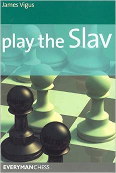 play-the-slav Buchcover mit schwarzen und weißen Schachfiguren