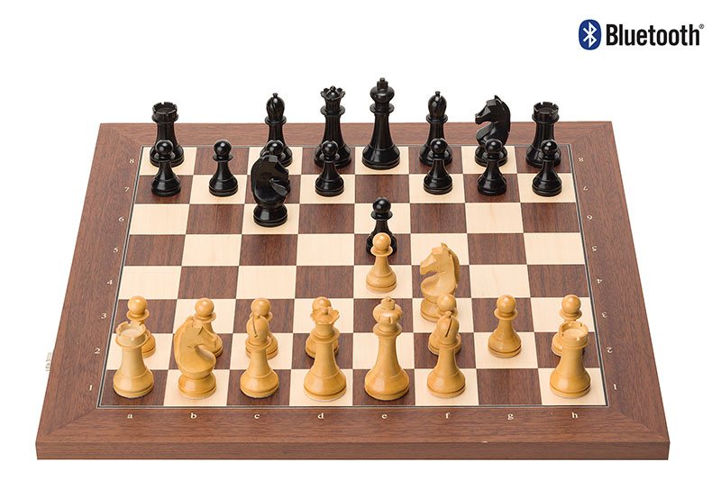 DGT PC-Schachbrett Bluetooth Rosenholz / Ahorn Z+B mit Figuren FIDE