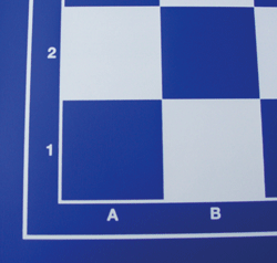 Schachplan faltbar blau / weiss