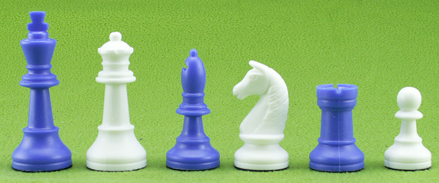 Schachfiguren blau / weiß – Stoffsäckchen